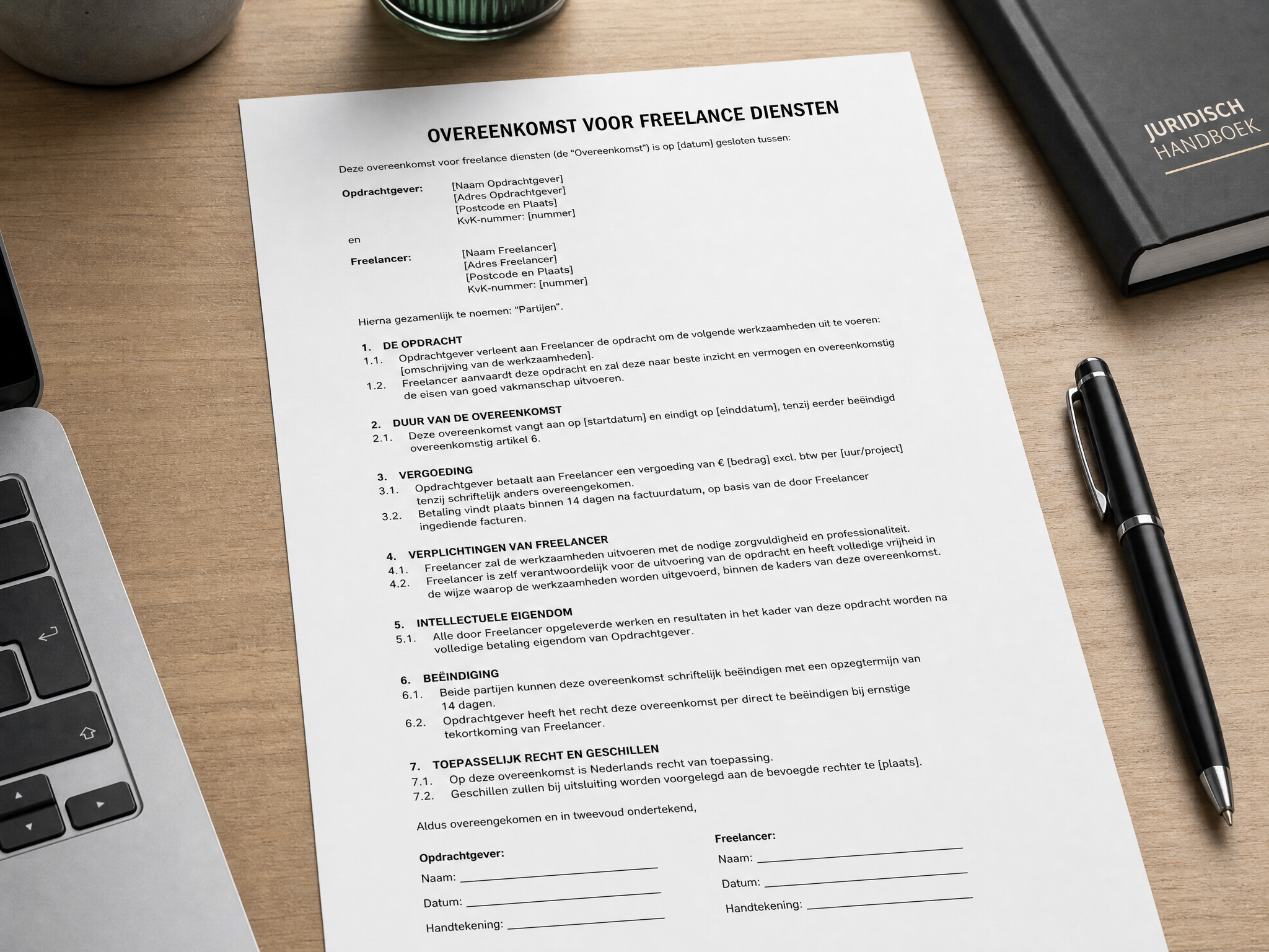 Freelance ZZP Contract Template