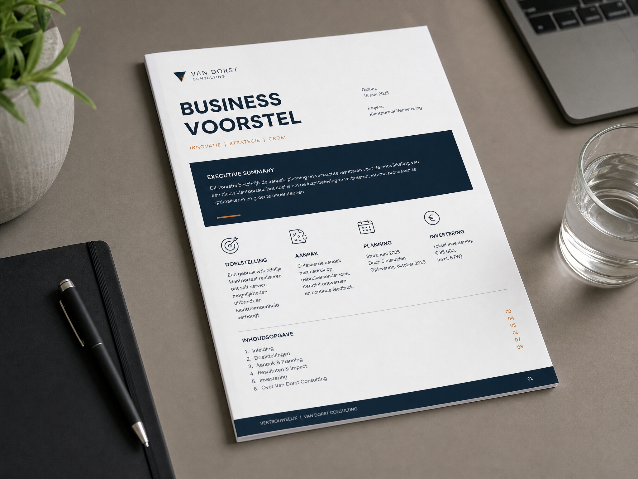 Professioneel Zakelijk Voorstel Template