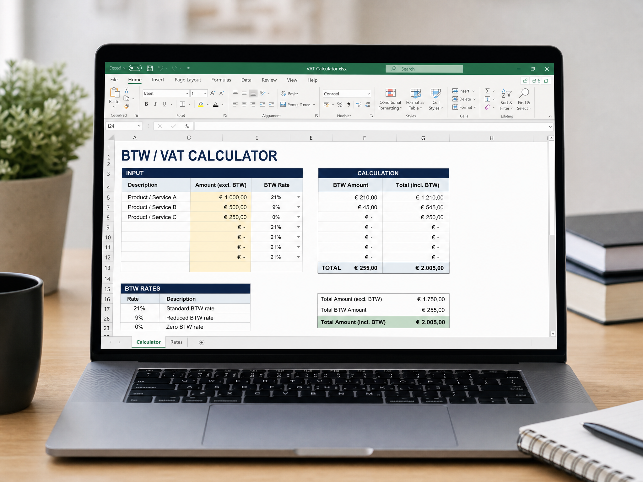 BTW Kwartaal Calculator & Tracker